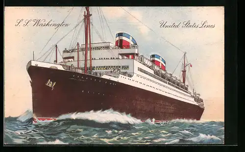 AK Passagierschiff S. S. Washington der United States Lines