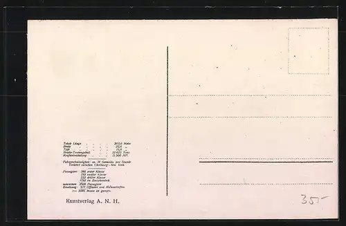 AK Passagierschiff Amerika auf See