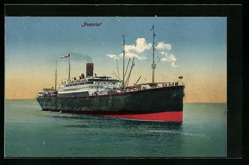 AK Passagierschiff Pretoria auf See