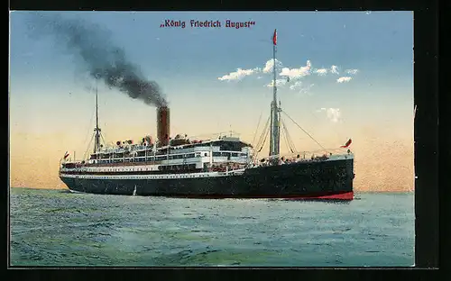 AK Passagierschiff König Friedrich August auf See