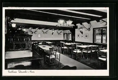 AK Totenrode i. Harz, Forsthaus mit Stube