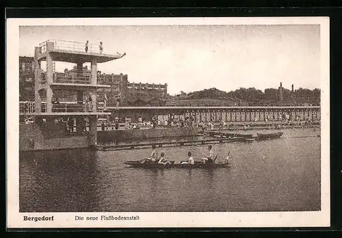 AK Hamburg-Bergedorf, Die neue Flussbadeanstalt