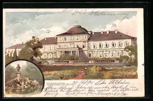 Lithographie Hohenheim, Schweizer-Denkmal