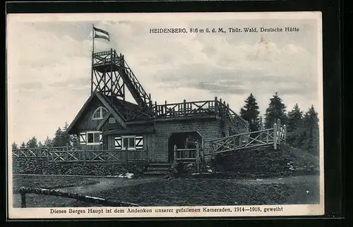 AK Heidenberg /Thür. Wald, Deutsche Hütte