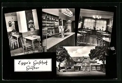 AK Güster, Egge`s Gasthof, Gaststube