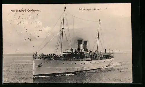 AK Salondampfer Silvana auf See