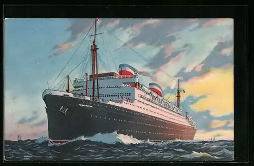 Künstler-AK Passagierschiff Washington auf hoher See