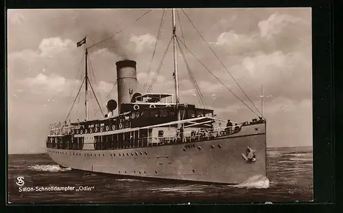 AK Salon-Schnelldampfer Odin auf glatter See