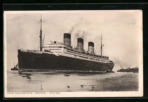 AK Passagierschiff RMS Berengaria, Cunard White Star