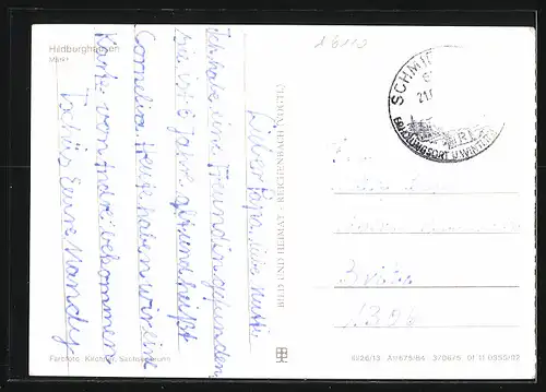 AK Hildburghausen, Markt mit Passanten