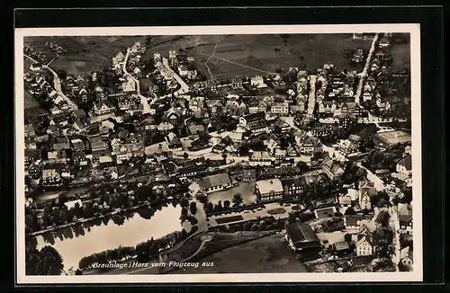 AK Braunlage /Harz, Teilansicht, Fliegeraufnahme