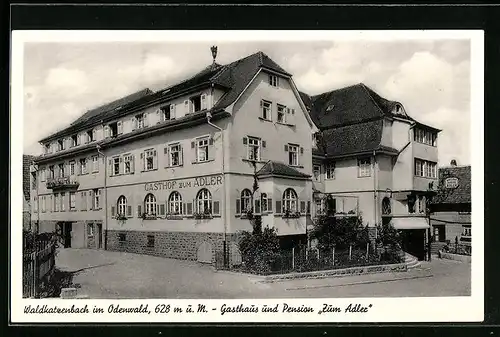 AK Waldkatzenbach im Odenwald, Gasthaus und Pension Zum Adler