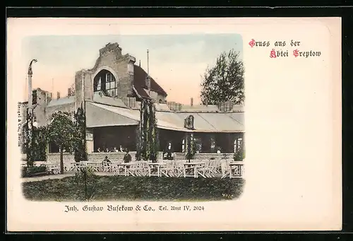 AK Berlin-Treptow, Restaurant Abtei Treptow