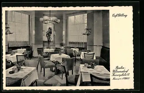 AK Berlin-Wilmersdorf, Cafe Götting, Kaiserplatz 12