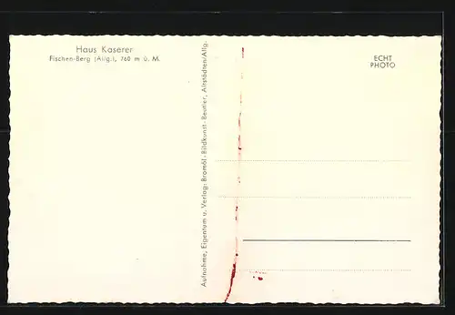AK Fischen-Berg, Hotel Haus Kaserer