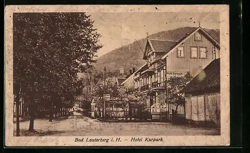 AK Bad Lauterberg i. H., Hotel Kurpark