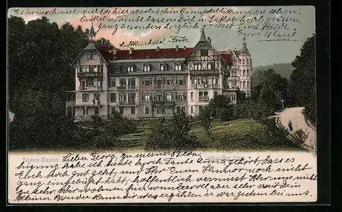 AK Baden-Baden, Lutfkurhotel Früh
