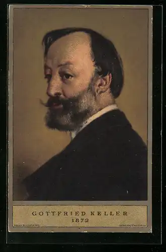 AK Schweizer Bundesfeier 1919, Gottfried Keller, Ganzsache