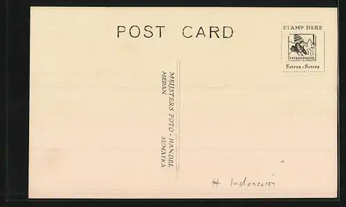 AK Indonesien, Bauer mit Rindern