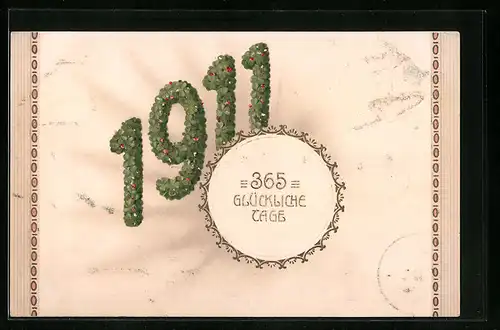 AK Jahreszahl 1911, Kleeblätter