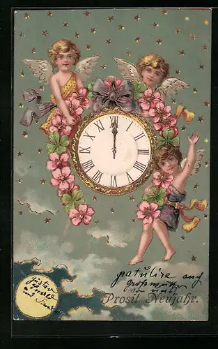 AK Prosit Neujahr, Engelchen zu Mitternacht