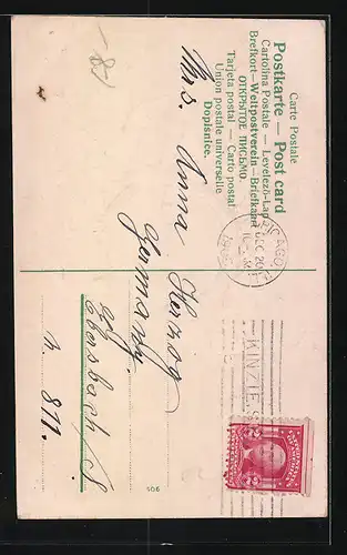 AK Prosit Neujahr, Engelchen zu Mitternacht