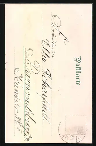 AK Weihnachtsengel spielen Harfe und Violine