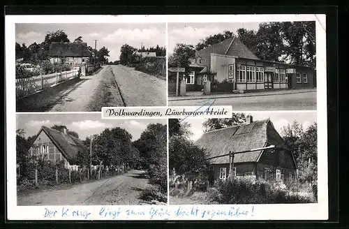 AK Volkwardingen /Lüneburger Heide, Gasthaus, Gebäudeansicht, Strassenpartie