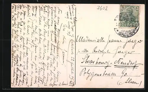 AK Oberkirch im Renchtal, Teilansicht mit Kirche