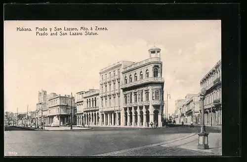 AK Habana, Prado and San Lazaro Statue