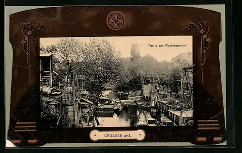 AK Crossen a. O., Partie am Fischergraben