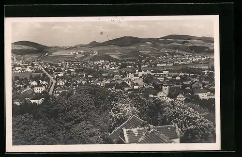 AK Beroun, Totalansicht aus der Vogelschau