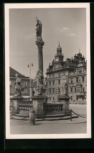 AK Kolín, Blick zum Denkmal