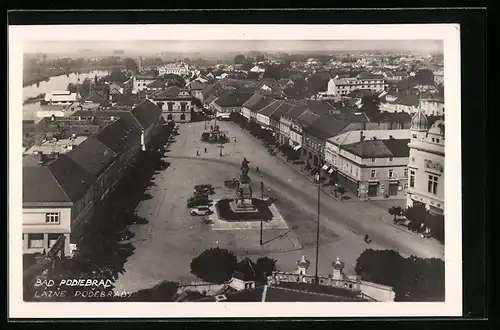 AK Bad Podiebrad / Lazne Podebrady, Teilansicht, Marktplatz