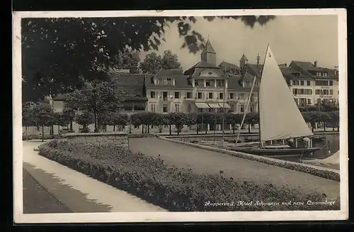 AK Rapperswil, Hotel Schwanen und neue Quaianlage