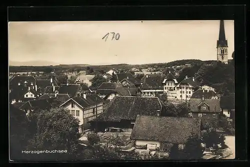 AK Herzogenbuchsee, Teilansicht aus der Vogelschau