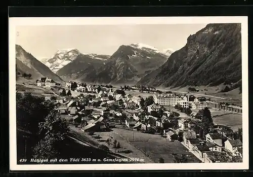 AK Hätzingen, Totalansicht mit Tödi und Gemsfayren