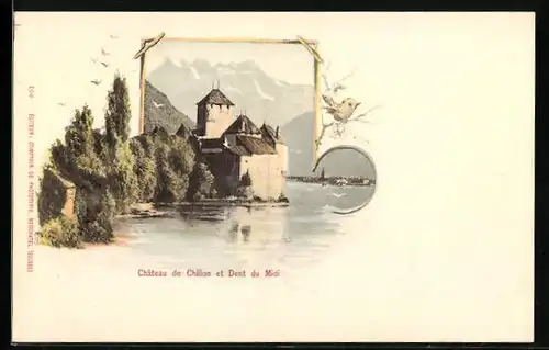 AK Chillon, Château de Chillon et Dent du Midi