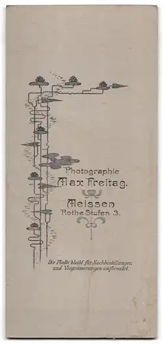 Fotografie Max Freitag, Meissen, Rote Stufen 3, Eelgant gekleideter Herr mit Schnauzbart