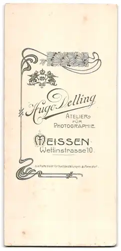 Fotografie Hugo Delling, Meissen, Wettingstr. 10, Junge Dame im hübschen Kleid