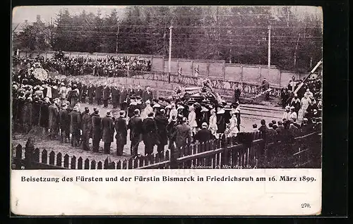 AK Friedrichsruh, Beisetzung des Fürsten Bismarck am 16.3.1899