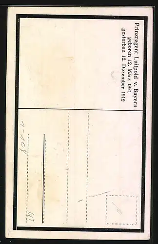 Künstler-AK Prinzregent Luitpold im hohen Alter