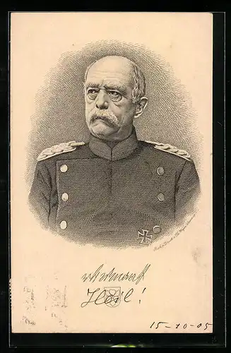 Künstler-AK Portrait Otto von Bismarck