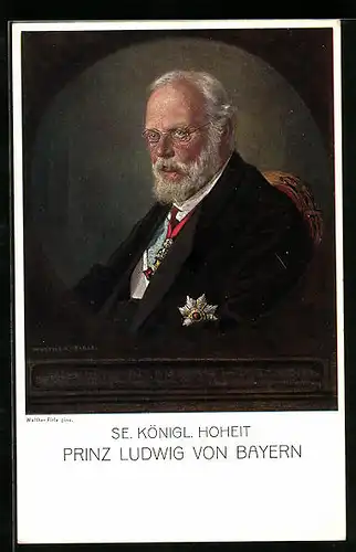 AK Ludwig III. König von Bayern mit Orden
