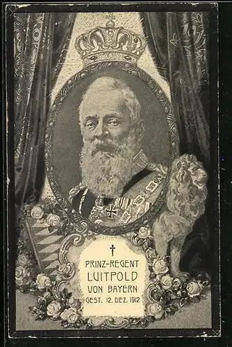 AK Bildnis von Prinzregent Luitpold von Bayern, gestorben 12. Dez. 1912