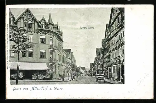 AK Allendorf a. Werra, Partie in der Kirchstrasse