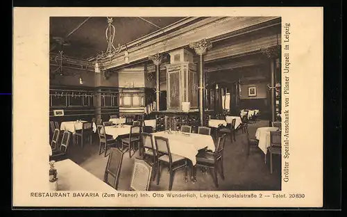 AK Leipzig, Restaurant Bavaria (Zum Pilsner), Nicolaistrasse 2