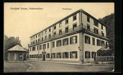 AK Imnau /Hohenz., Strassenpartie mit Fürstenbau