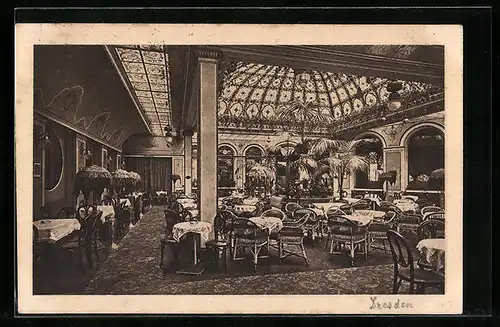 AK Dresden-A., Cafe & Conditorei Rumpelmayer, Pragerstr. 39, Palmenhof