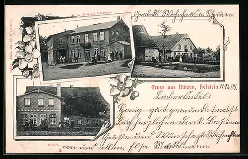 AK Nützen /Holst., Tietjens Gasthaus, Schule
